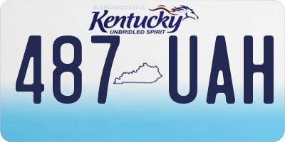 KY license plate 487UAH