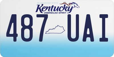 KY license plate 487UAI