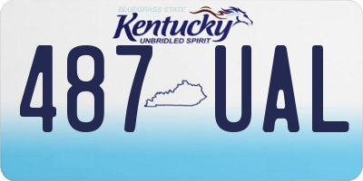 KY license plate 487UAL