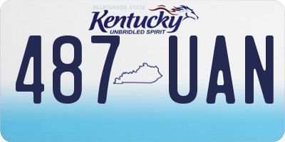 KY license plate 487UAN