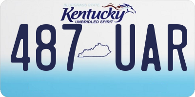 KY license plate 487UAR