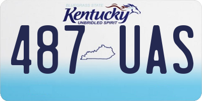 KY license plate 487UAS
