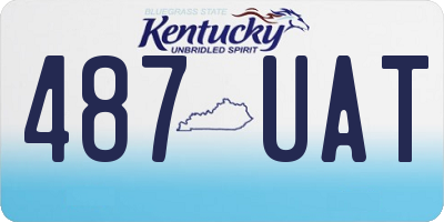 KY license plate 487UAT