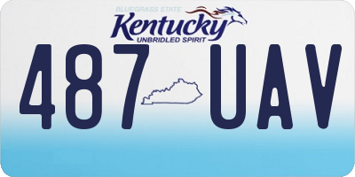 KY license plate 487UAV