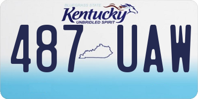 KY license plate 487UAW