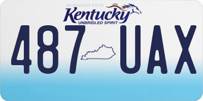 KY license plate 487UAX