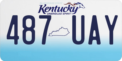 KY license plate 487UAY
