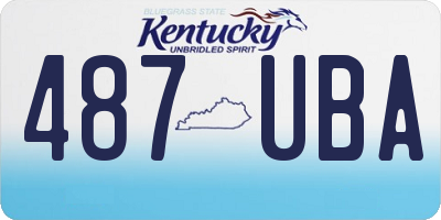 KY license plate 487UBA