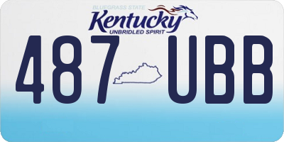 KY license plate 487UBB