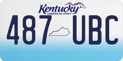 KY license plate 487UBC