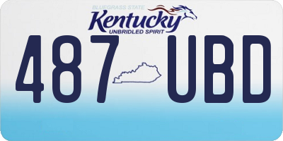 KY license plate 487UBD