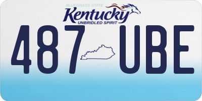 KY license plate 487UBE