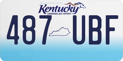 KY license plate 487UBF