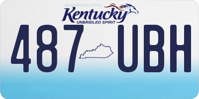 KY license plate 487UBH