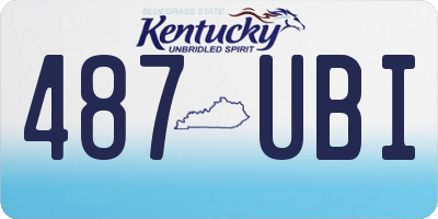 KY license plate 487UBI