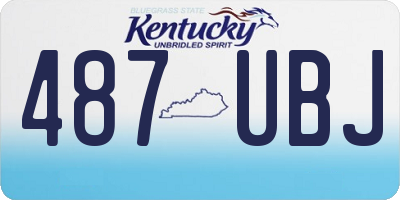 KY license plate 487UBJ