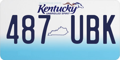 KY license plate 487UBK