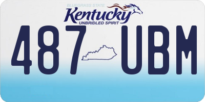 KY license plate 487UBM
