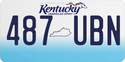 KY license plate 487UBN