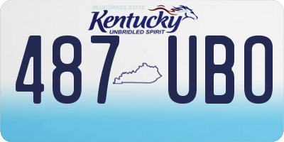 KY license plate 487UBO