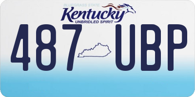 KY license plate 487UBP