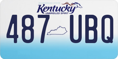 KY license plate 487UBQ
