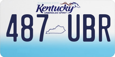 KY license plate 487UBR
