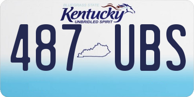 KY license plate 487UBS