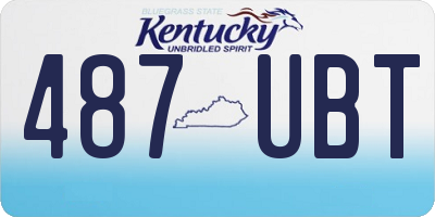 KY license plate 487UBT