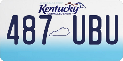 KY license plate 487UBU