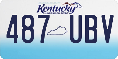KY license plate 487UBV