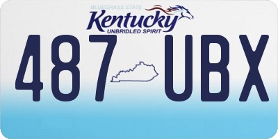 KY license plate 487UBX