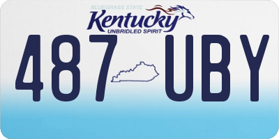 KY license plate 487UBY