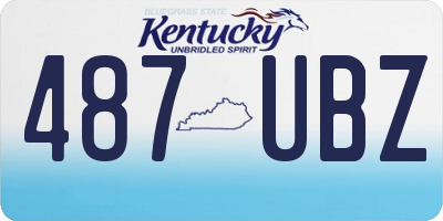 KY license plate 487UBZ