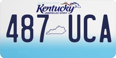 KY license plate 487UCA