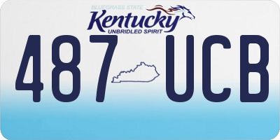 KY license plate 487UCB