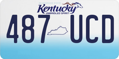 KY license plate 487UCD