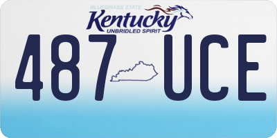 KY license plate 487UCE