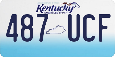 KY license plate 487UCF