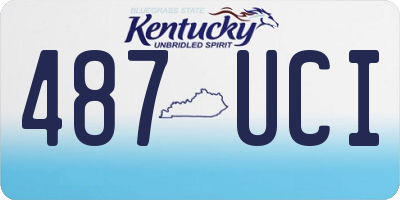 KY license plate 487UCI