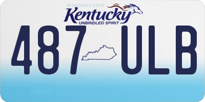 KY license plate 487ULB