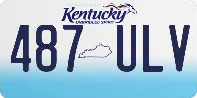 KY license plate 487ULV