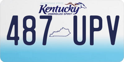 KY license plate 487UPV