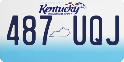 KY license plate 487UQJ