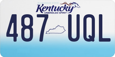 KY license plate 487UQL