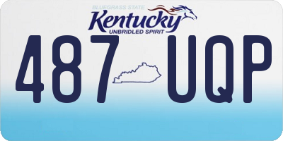 KY license plate 487UQP