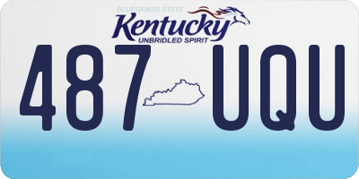 KY license plate 487UQU