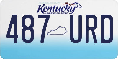 KY license plate 487URD