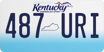 KY license plate 487URI