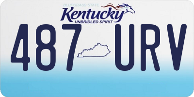 KY license plate 487URV